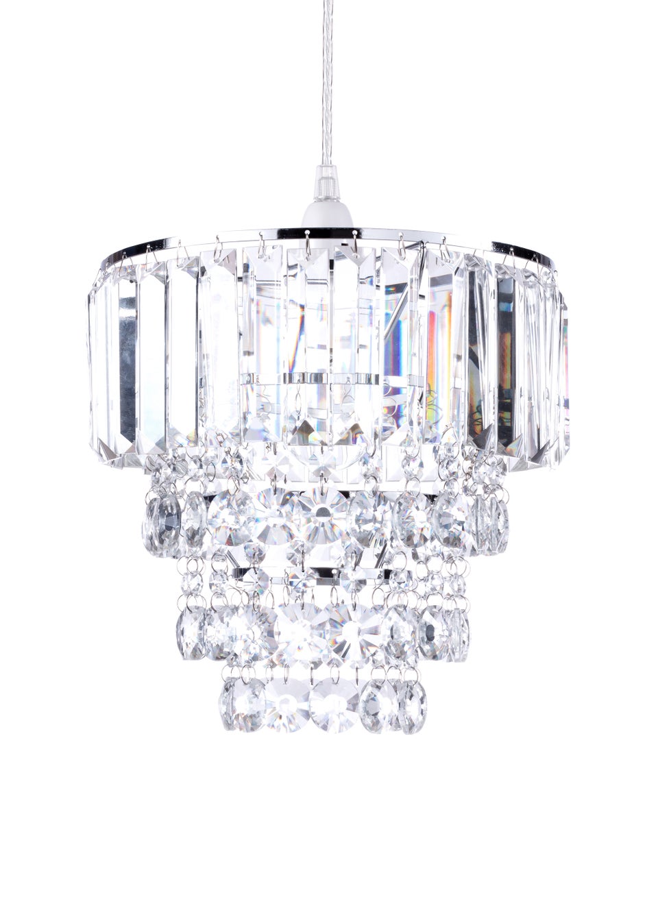 BHS Paladina Easyfit Ceiling Light Chrome (25cm x 25cm)