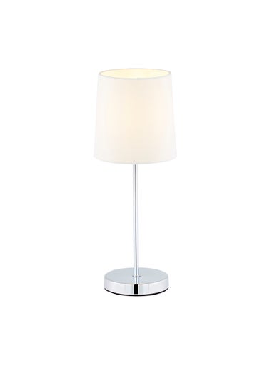 BHS Mira Touch Table Lamp Chrome & Natural (40cm x 15cm)