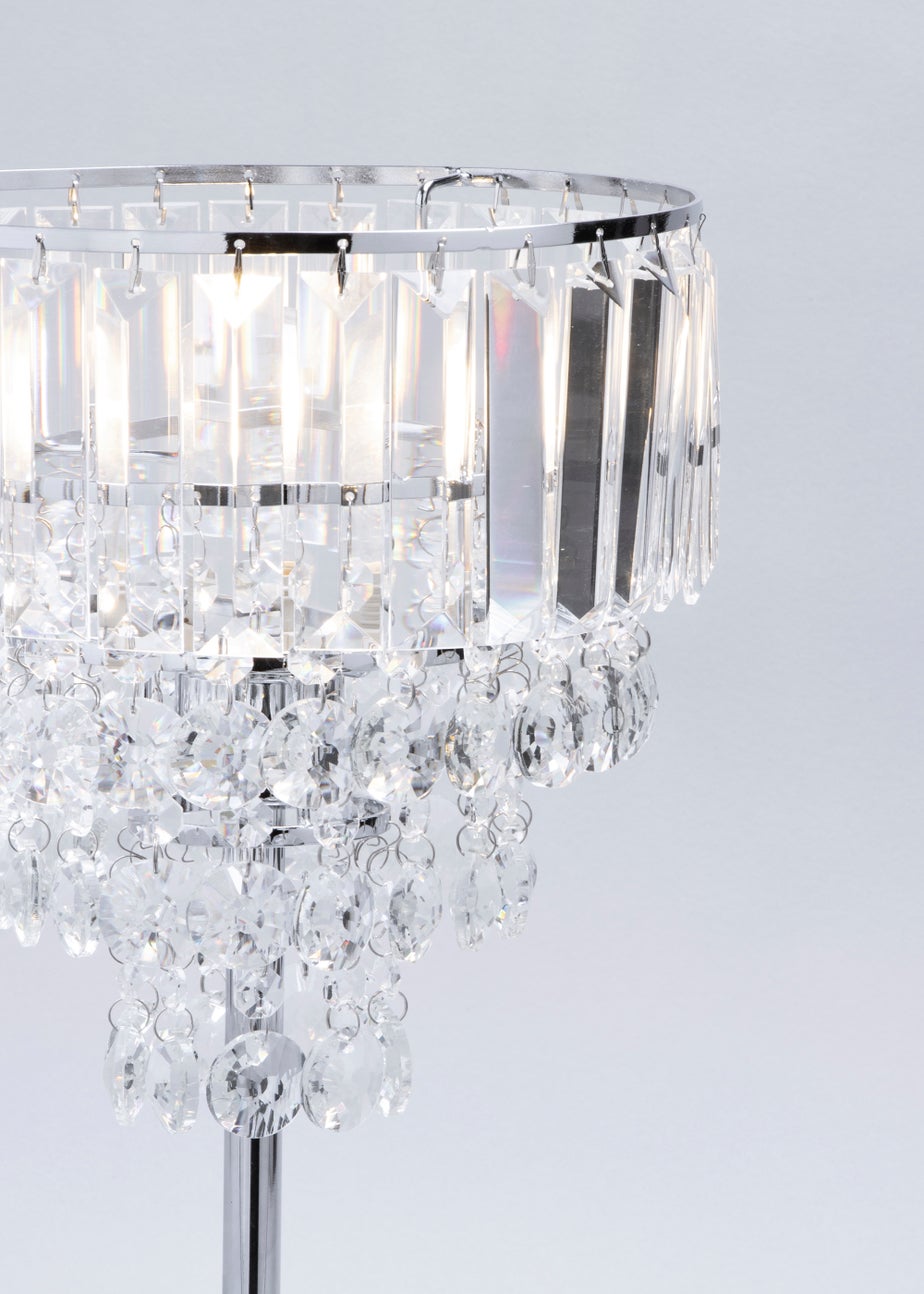 BHS Paladina Table Lamp Chrome (45cm x 24cm)