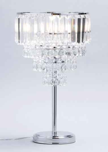 BHS Paladina Table Lamp Chrome (45cm x 24cm)