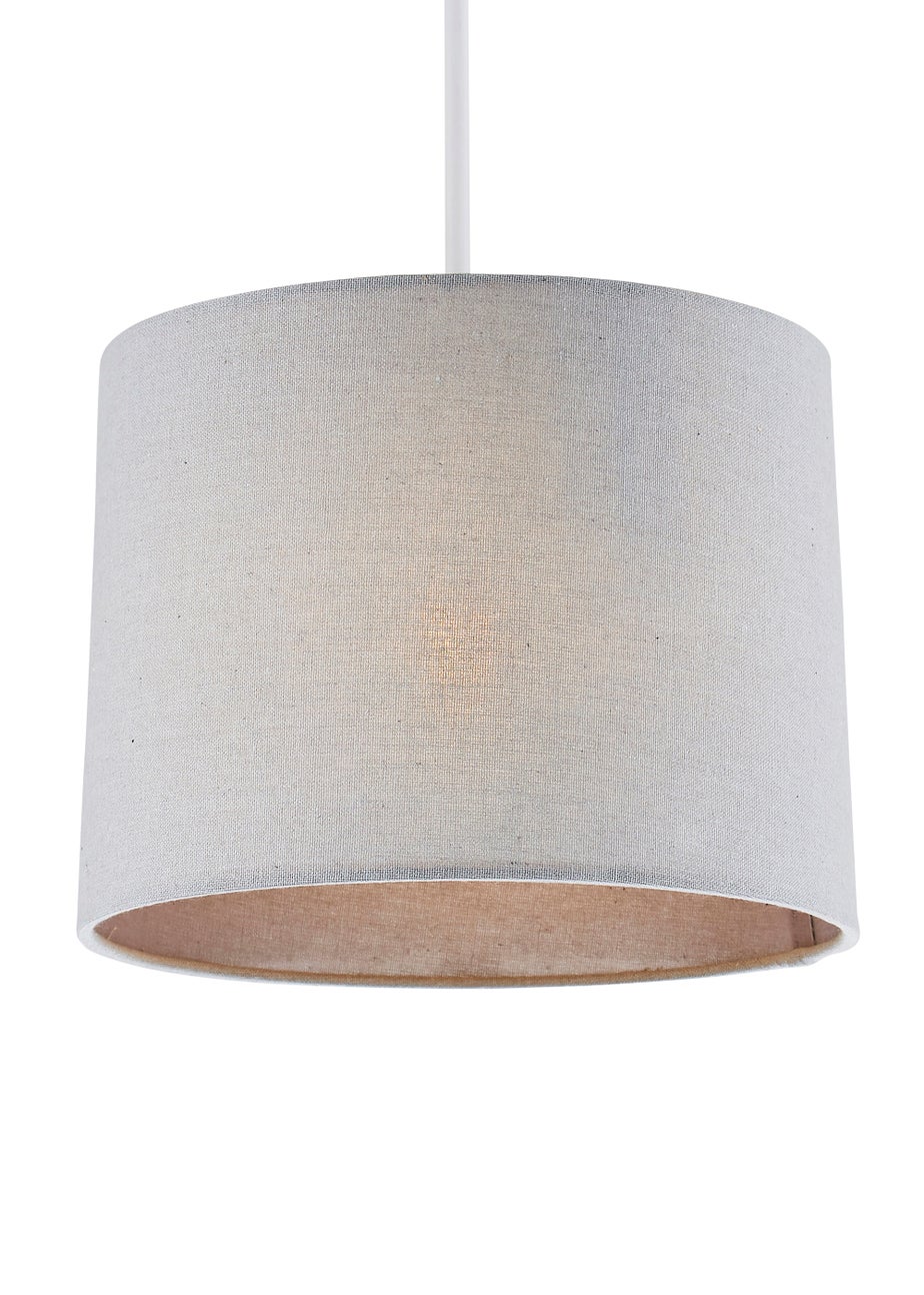 BHS Mira 25cm Linen Easyfit Shade Grey (19cm x 25cm)
