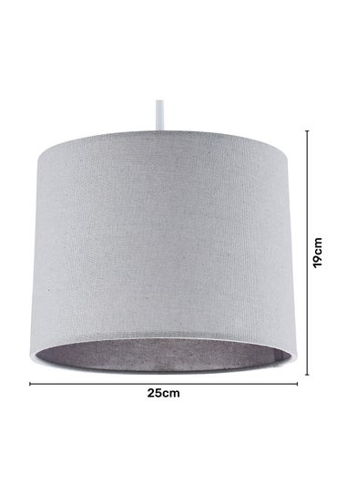 BHS Mira 25cm Linen Easyfit Shade Grey (19cm x 25cm)