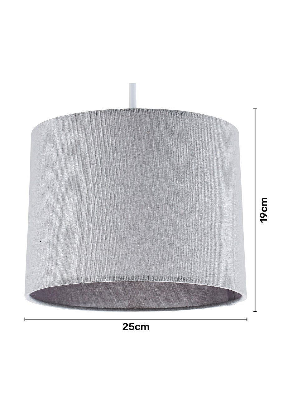 BHS Mira 25cm Linen Easyfit Shade Grey (19cm x 25cm)