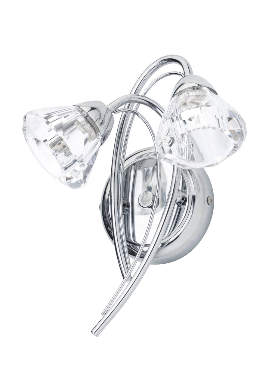 BHS Marianne Wall 2 Light Chrome (26cm x 21cm)