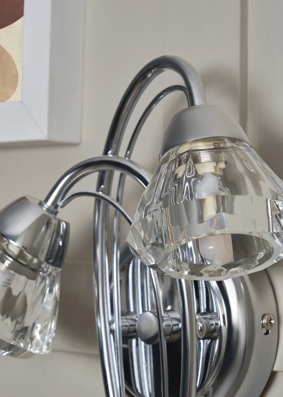 BHS Marianne Wall 2 Light Chrome (26cm x 21cm)