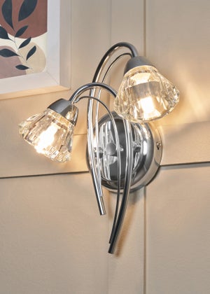 BHS Marianne Wall 2 Light Chrome (26cm x 21cm)
