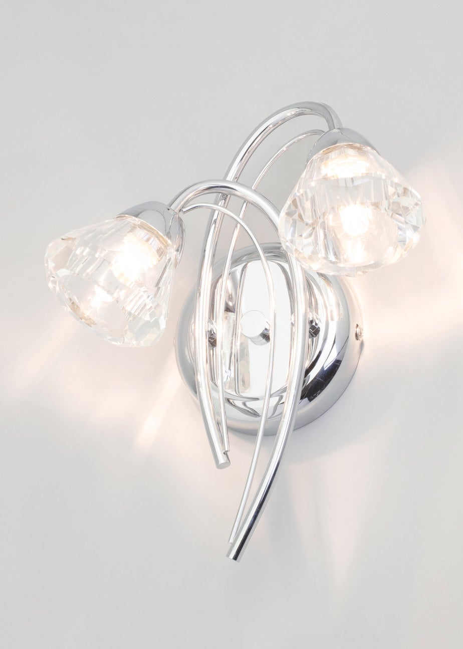 BHS Marianne Wall 2 Light Chrome (26cm x 21cm)
