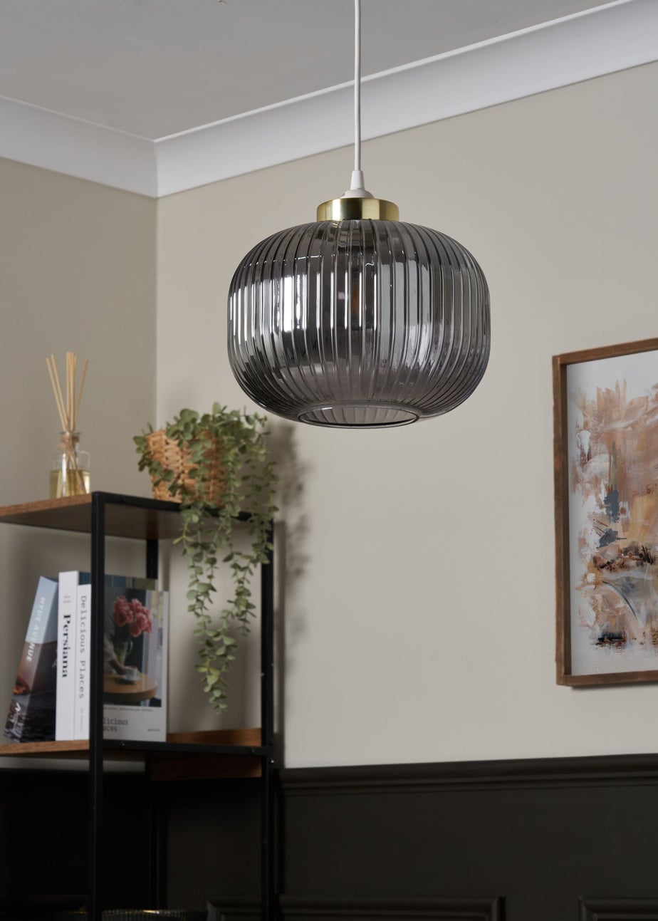 BHS Lyna Easyfit Ceiling Pendant Brass(24cm x 24cm)