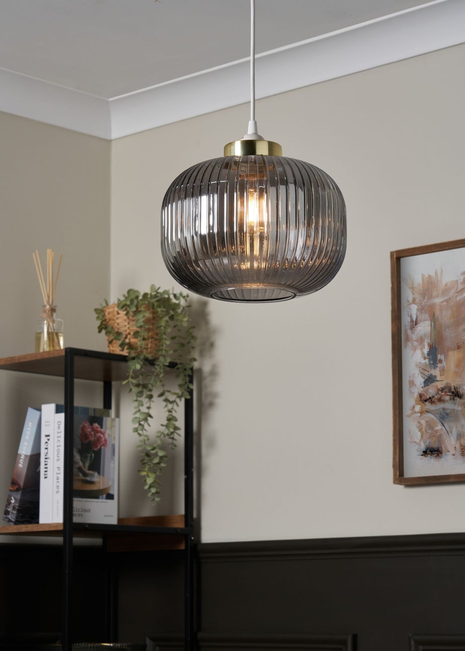 BHS Lyna Easyfit Ceiling Pendant Brass(24cm x 24cm)