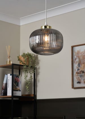 BHS Lyna Easyfit Ceiling Pendant Brass(24cm x 24cm)