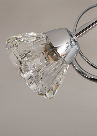 BHS Marianne Flush Ceiling 5 Light Chrome (20cm x 40cm)