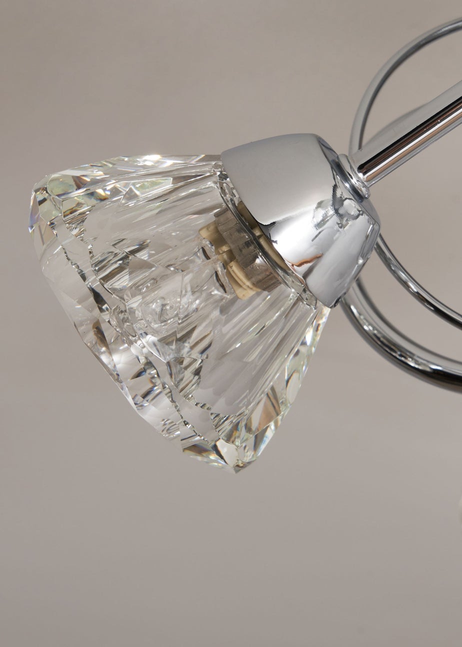 BHS Marianne Flush Ceiling 5 Light Chrome (20cm x 40cm)