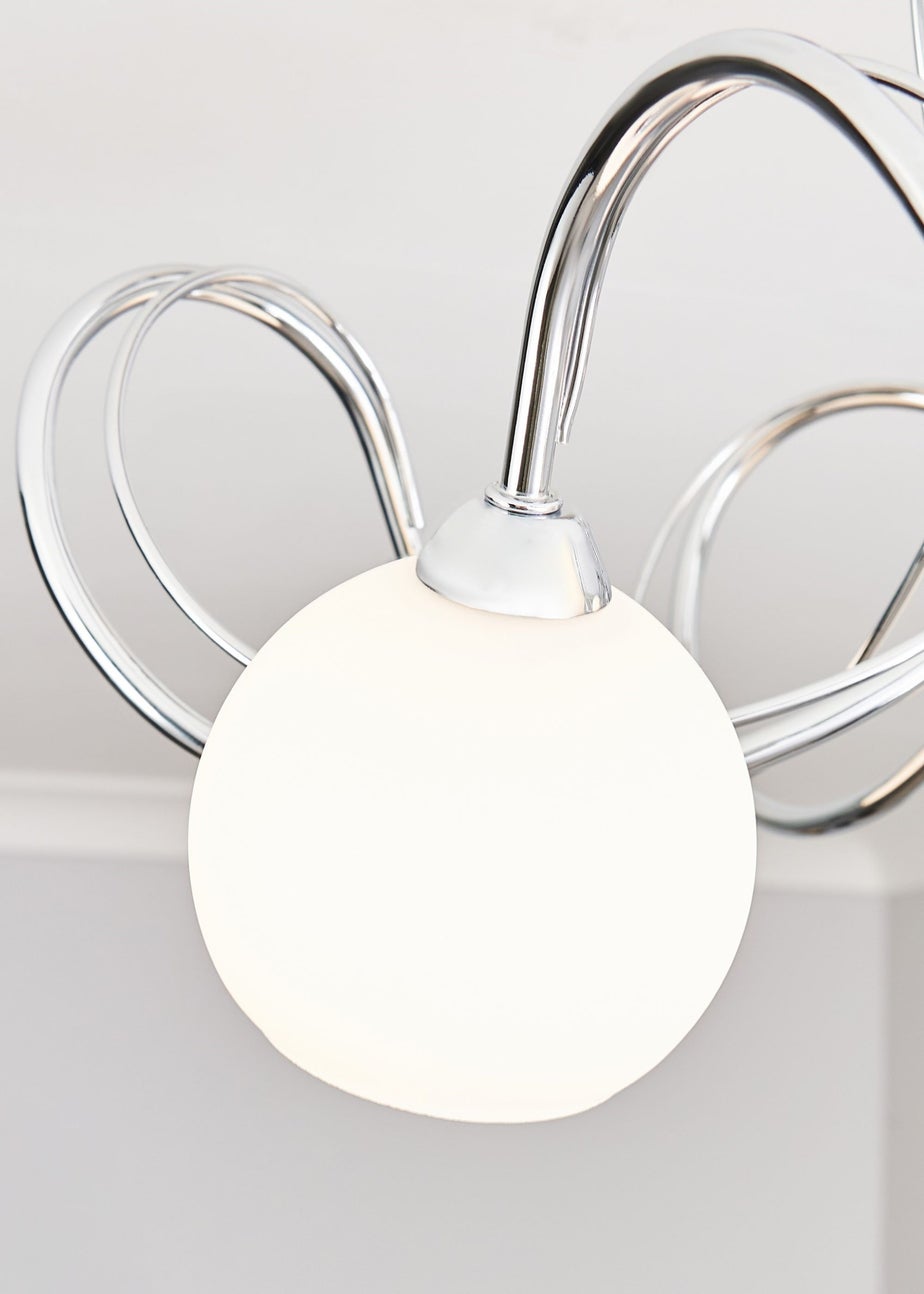 BHS Soni Flush Ceiling 5 Light Chrome (28cm x 46cm)