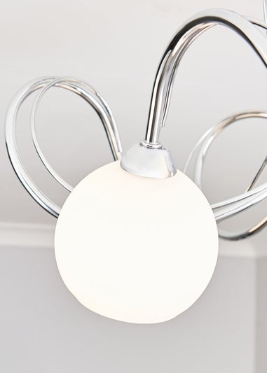 BHS Soni Flush Ceiling 5 Light Chrome (28cm x 46cm)