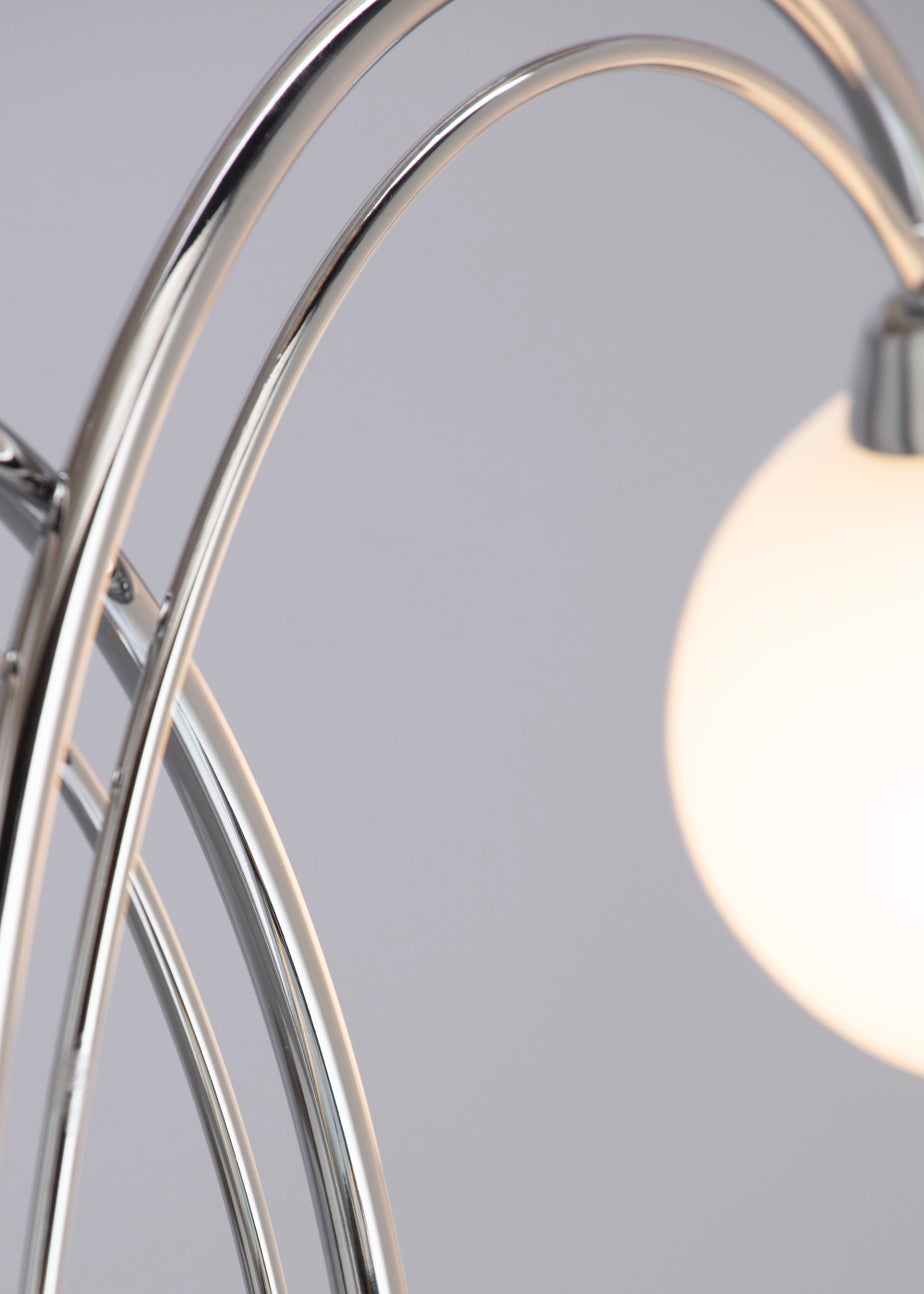 BHS Soni Table Lamp 2 Light Chrome (38cm x 31cm)