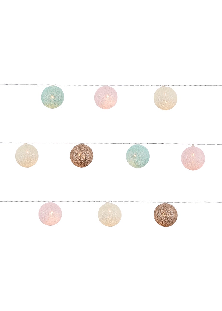 Glow Pom Pom LED String Lights (5cm x 435cm)