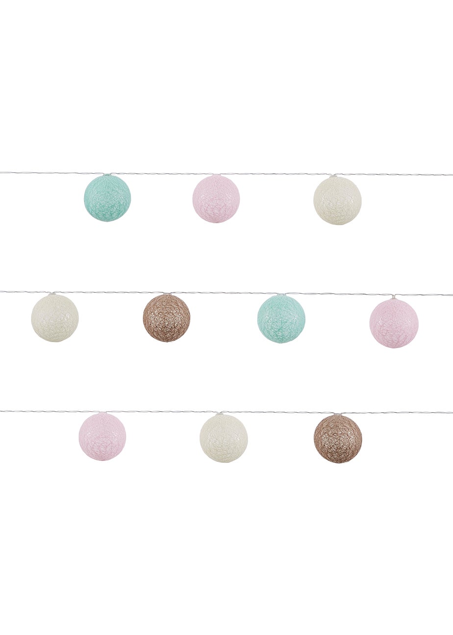 Glow Pom Pom LED String Lights (5cm x 435cm)