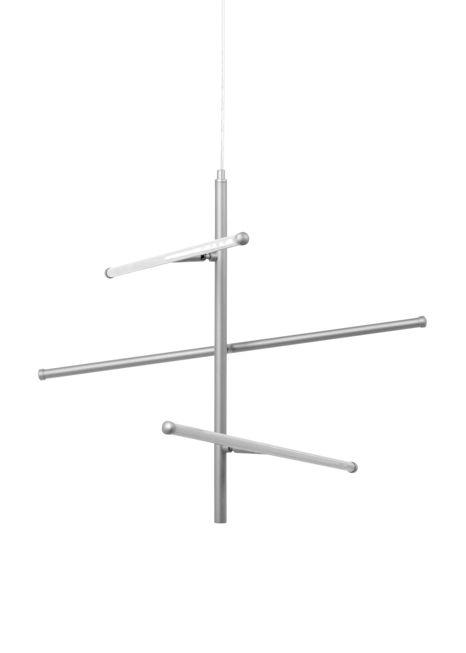 BHS Zaha LED Stick Ceiling Light Silver (Adjustable 59-171cm x 61cm)