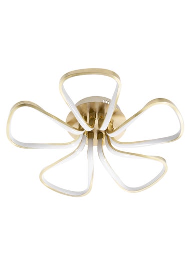 BHS Brass Alvar 5 Petals LED Flush Light