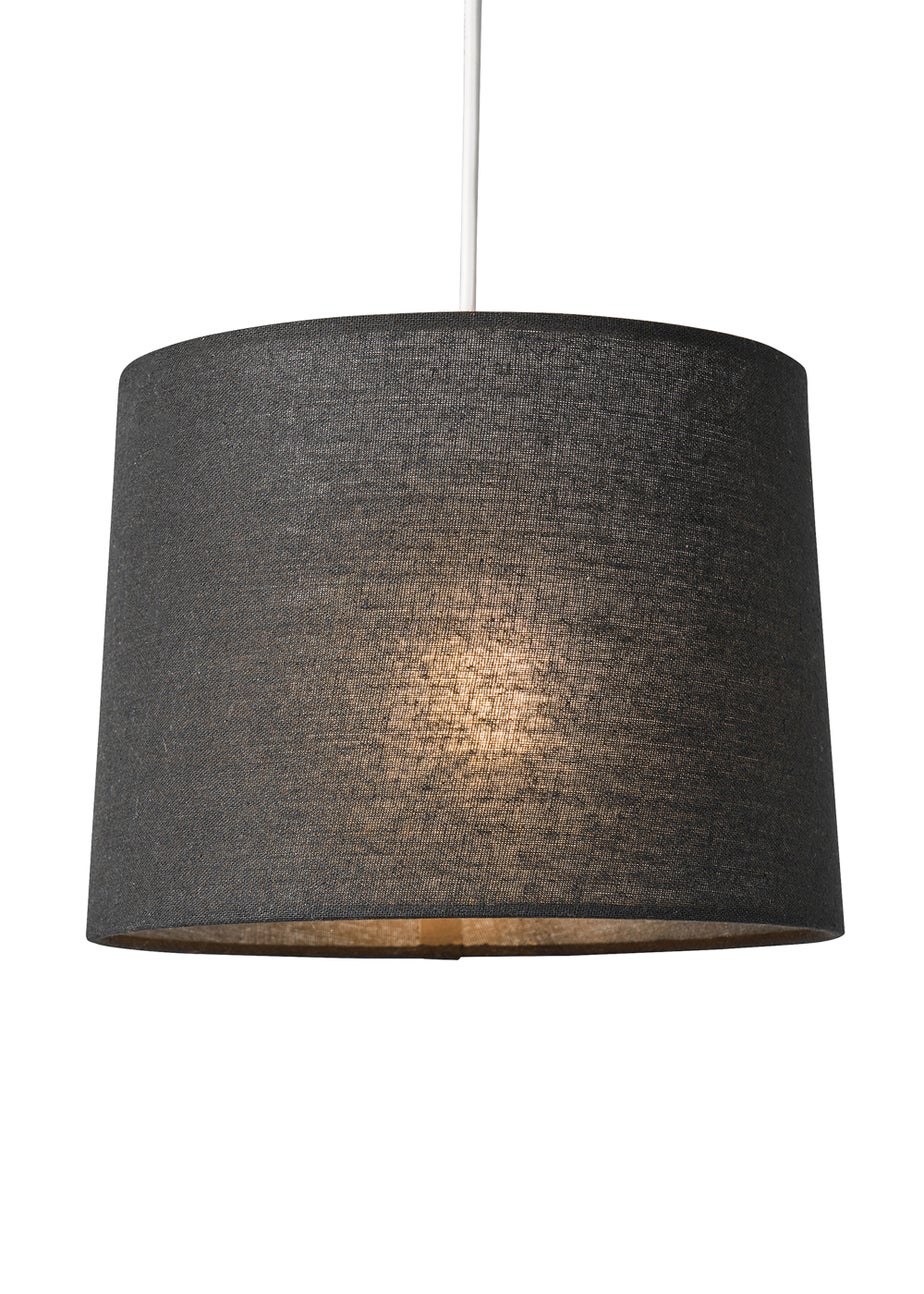 BHS Mira Linen Easyfit Shade Black (19cm x 25cm)