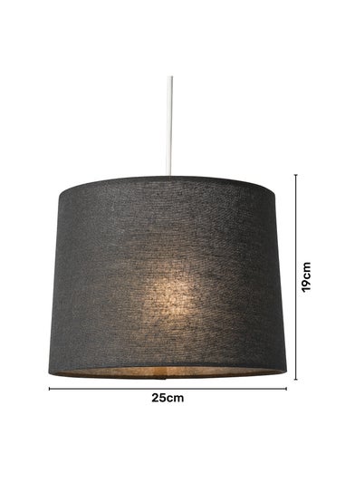 BHS Mira Linen Easyfit Shade Black (19cm x 25cm)