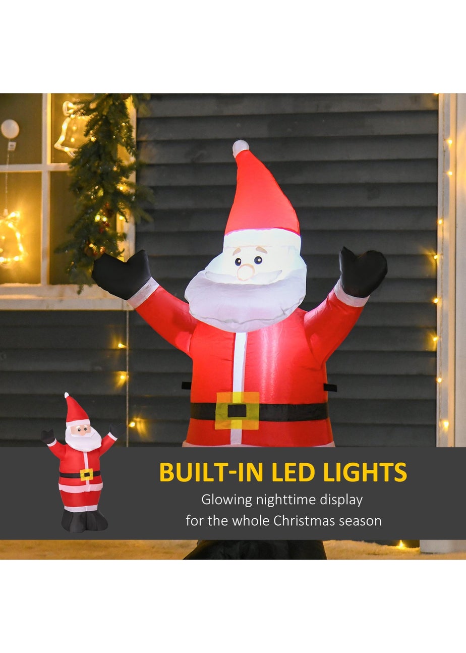 HOMCOM 4ft Inflatable Christmas Santa Claus