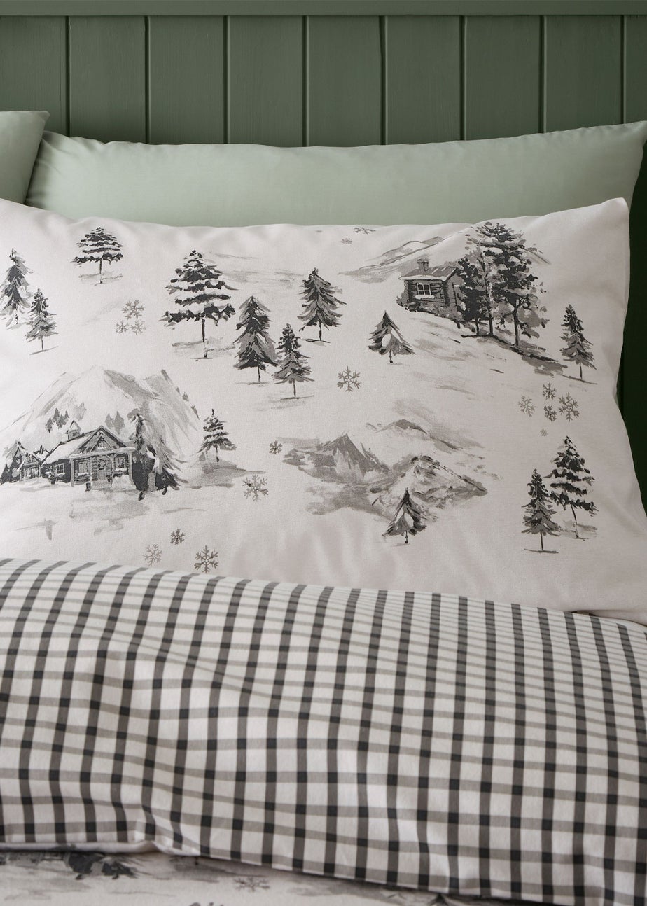 Catherine Lansfield Brushed Cotton Alpine Village Duvet Cover Set