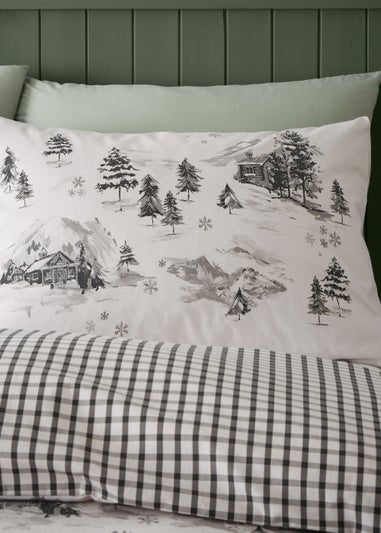 Catherine Lansfield Brushed Cotton Alpine Village Duvet Cover Set