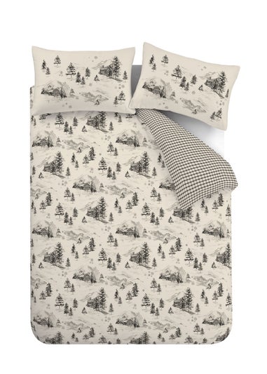Catherine Lansfield Brushed Cotton Alpine Village Duvet Cover Set