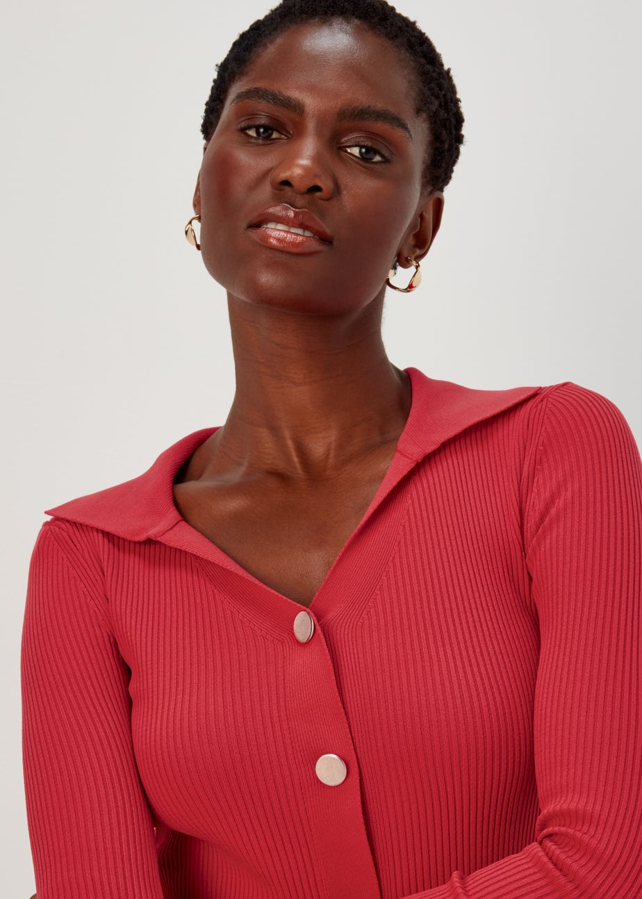 Et Vous Red Button Utility Top