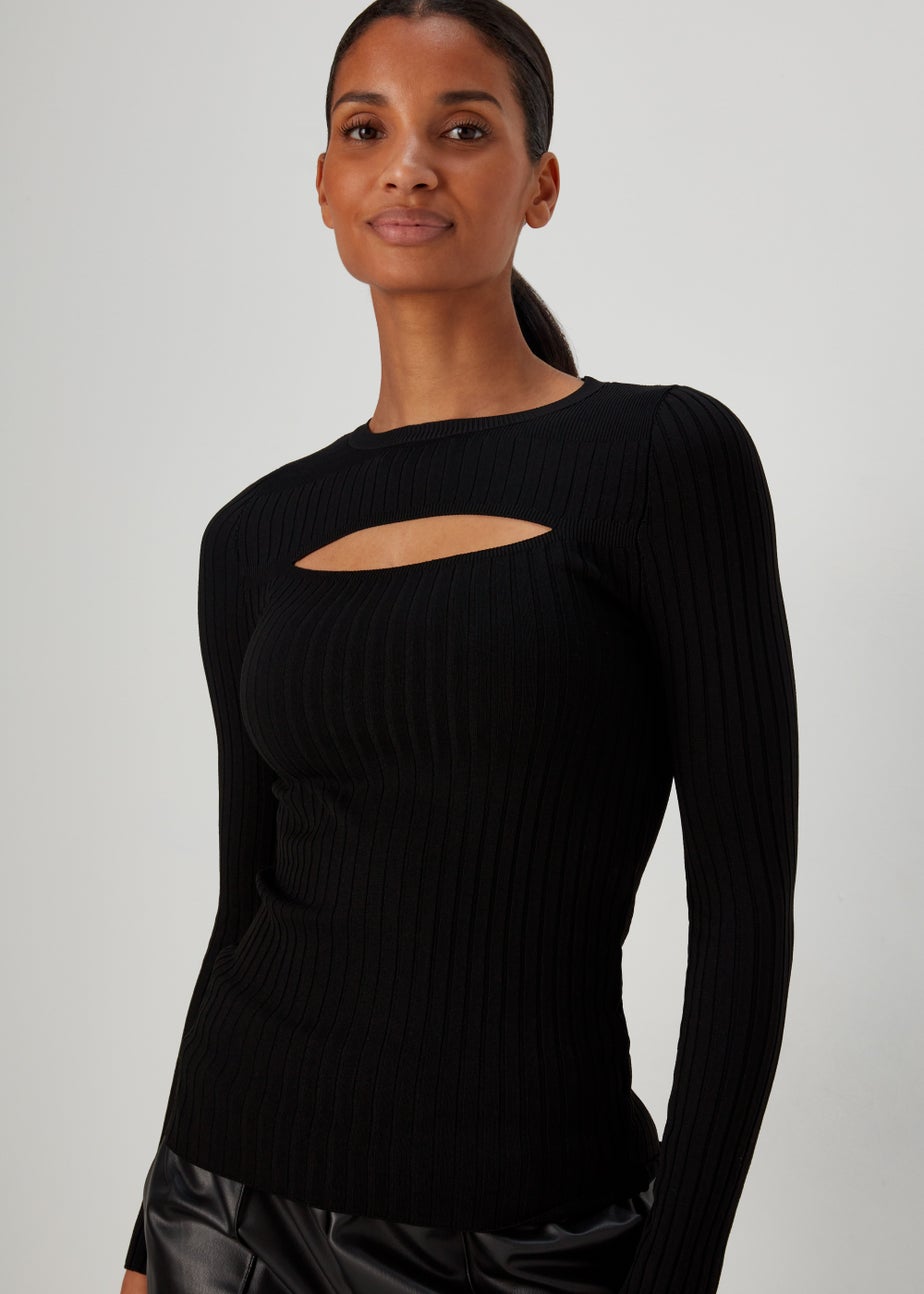 Women's Fitted Long Sleeve Ruched Back Cutout Crop Top