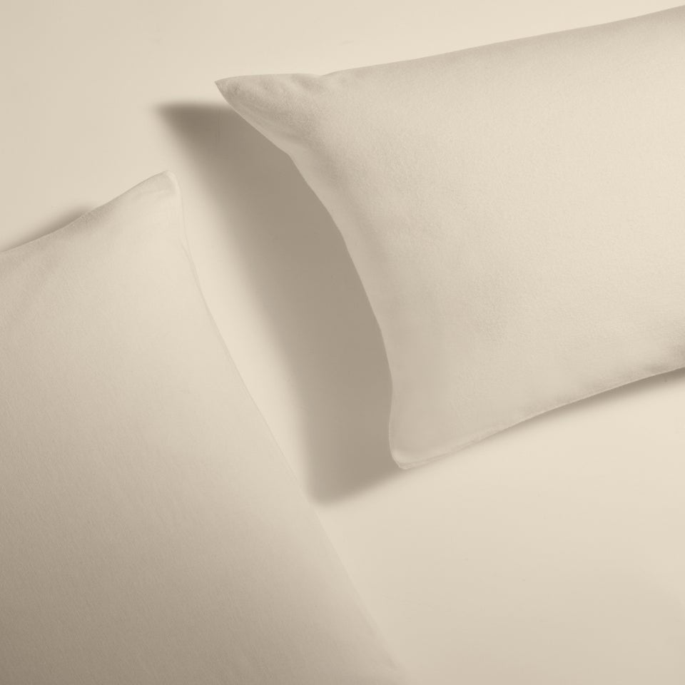 2 Pack Cream Cotton Housewife Pillowcases