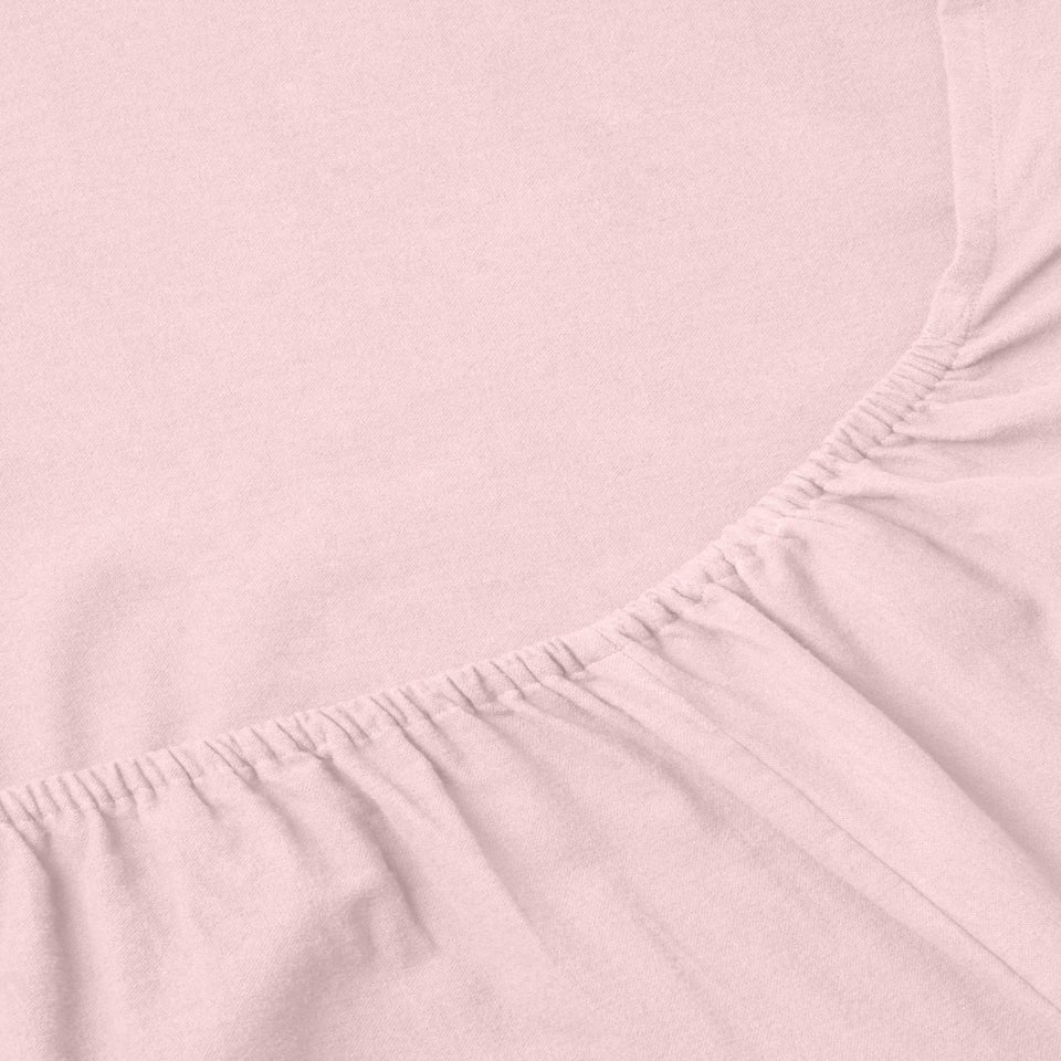Pink Cotton Deep Fitted Bed Sheet (180 Thread Count)