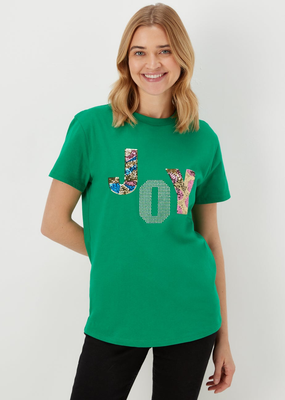 Green Joy Sequin T-Shirt