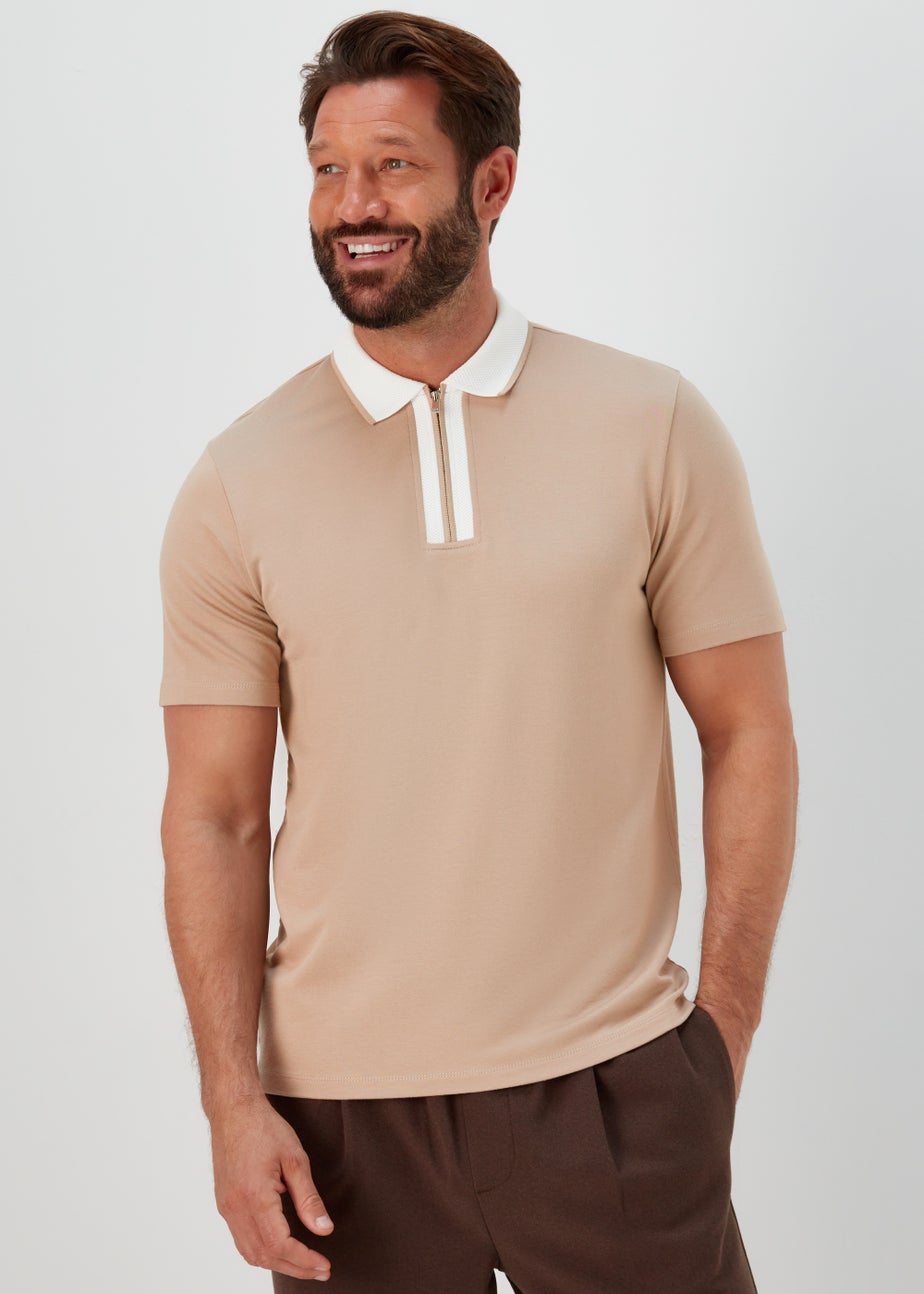 Stone Smart Half Zip Polo Shirt