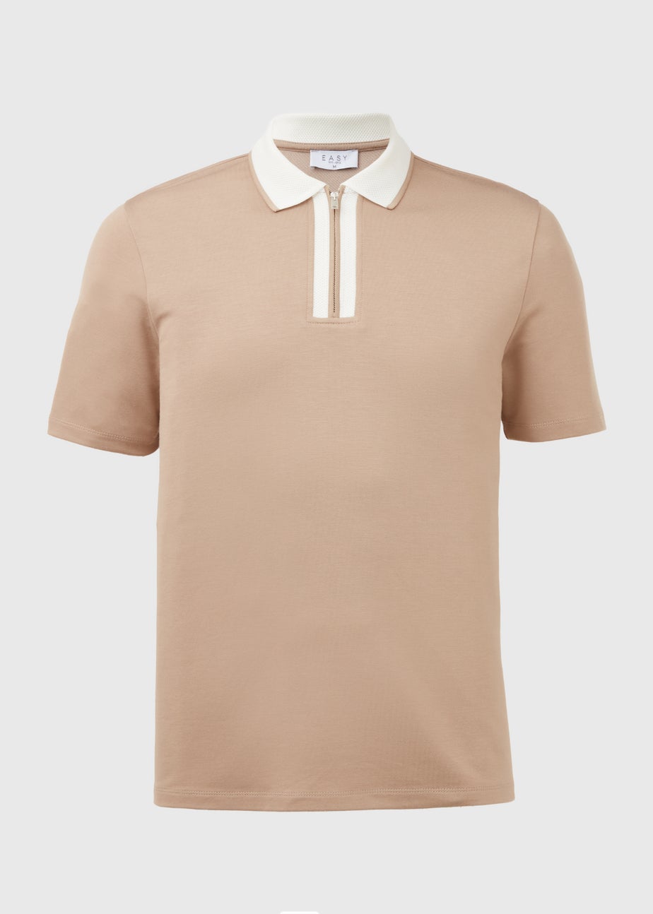 Stone Smart Half Zip Polo Shirt