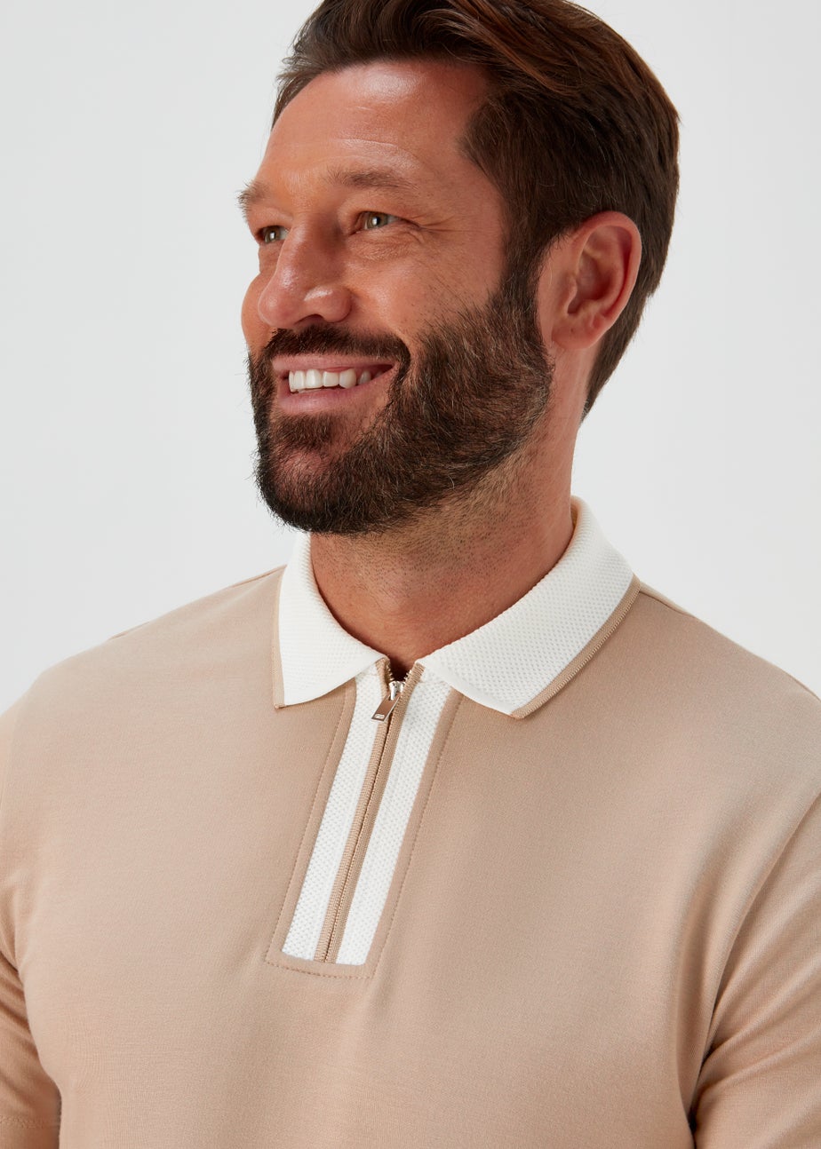 Stone Smart Half Zip Polo Shirt