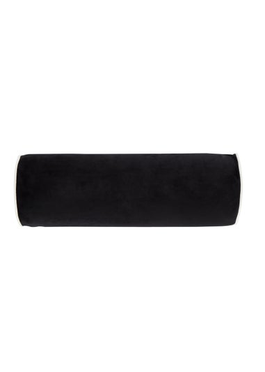 Style Sisters Velvet Bolster 50x16cm Cushion Black