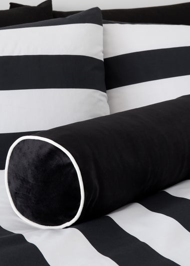 Style Sisters Velvet Bolster 50x16cm Cushion Black