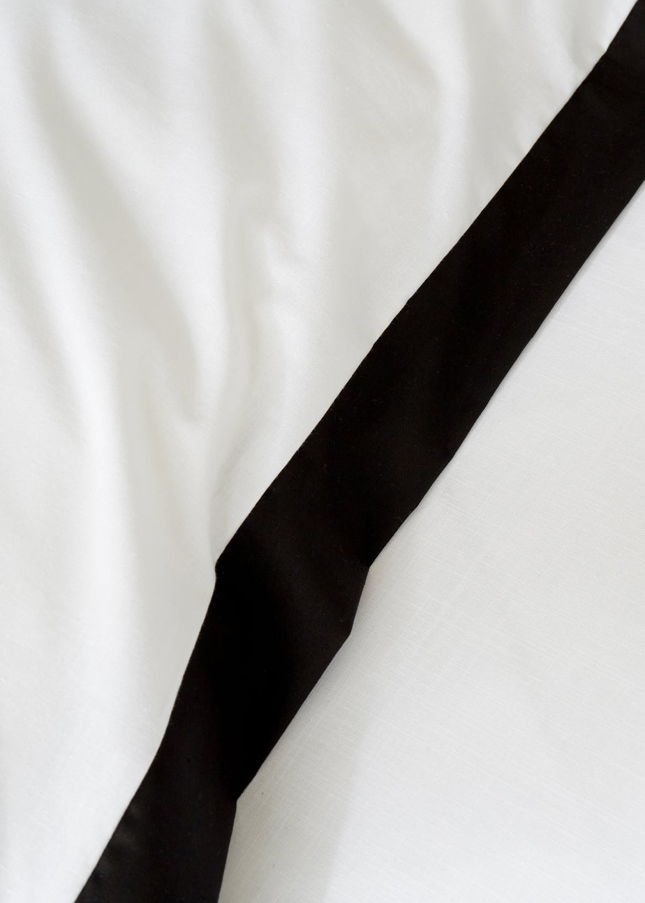 Style Sisters Monochrome Waffle Cotton 55x55cm Cushion White/Black