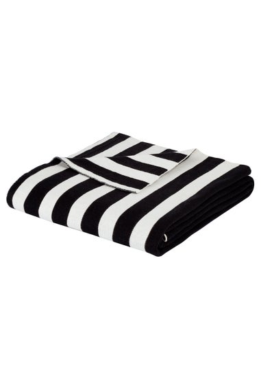 Style Sisters Knitted Stripe Cotton Throw (150x180cm)