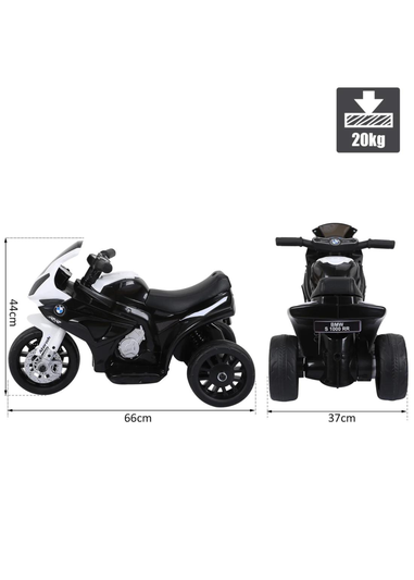 HOMCOM Kids Electric Ride on Motorcycle BMW Licensed with Headlights and Music (Black)