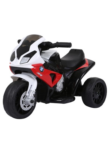 HOMCOM Kids Electric Ride on Motorcycle BMW Licensed with Headlights and Music (Red)