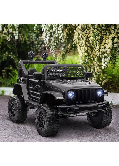 HOMCOM 12V Kids Electric Ride On Car Truck Off-road Toy with Remote Control (Black)