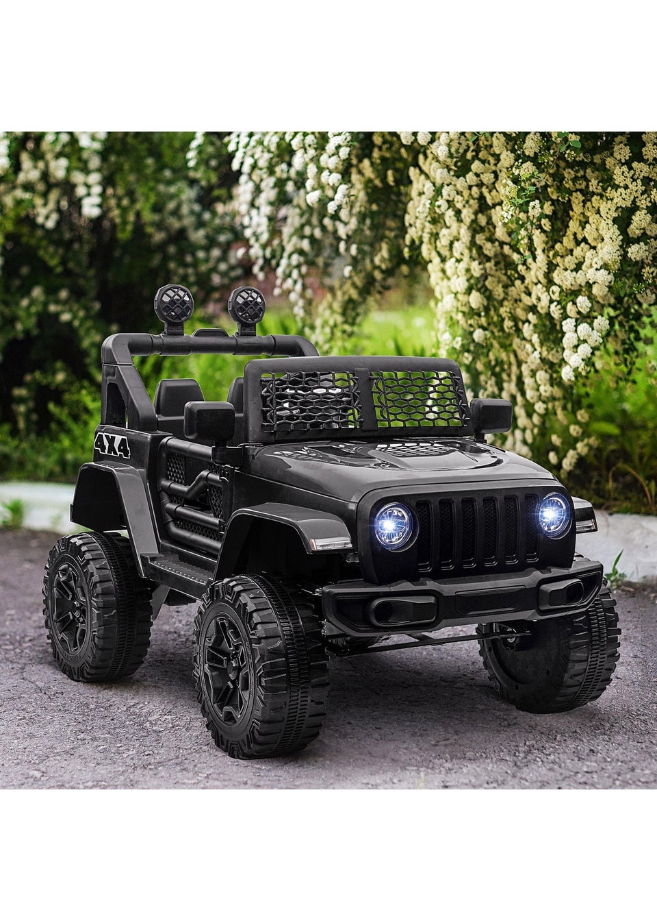 HOMCOM 12V Kids Electric Ride On Car Truck Off-road Toy with Remote Control (Black)