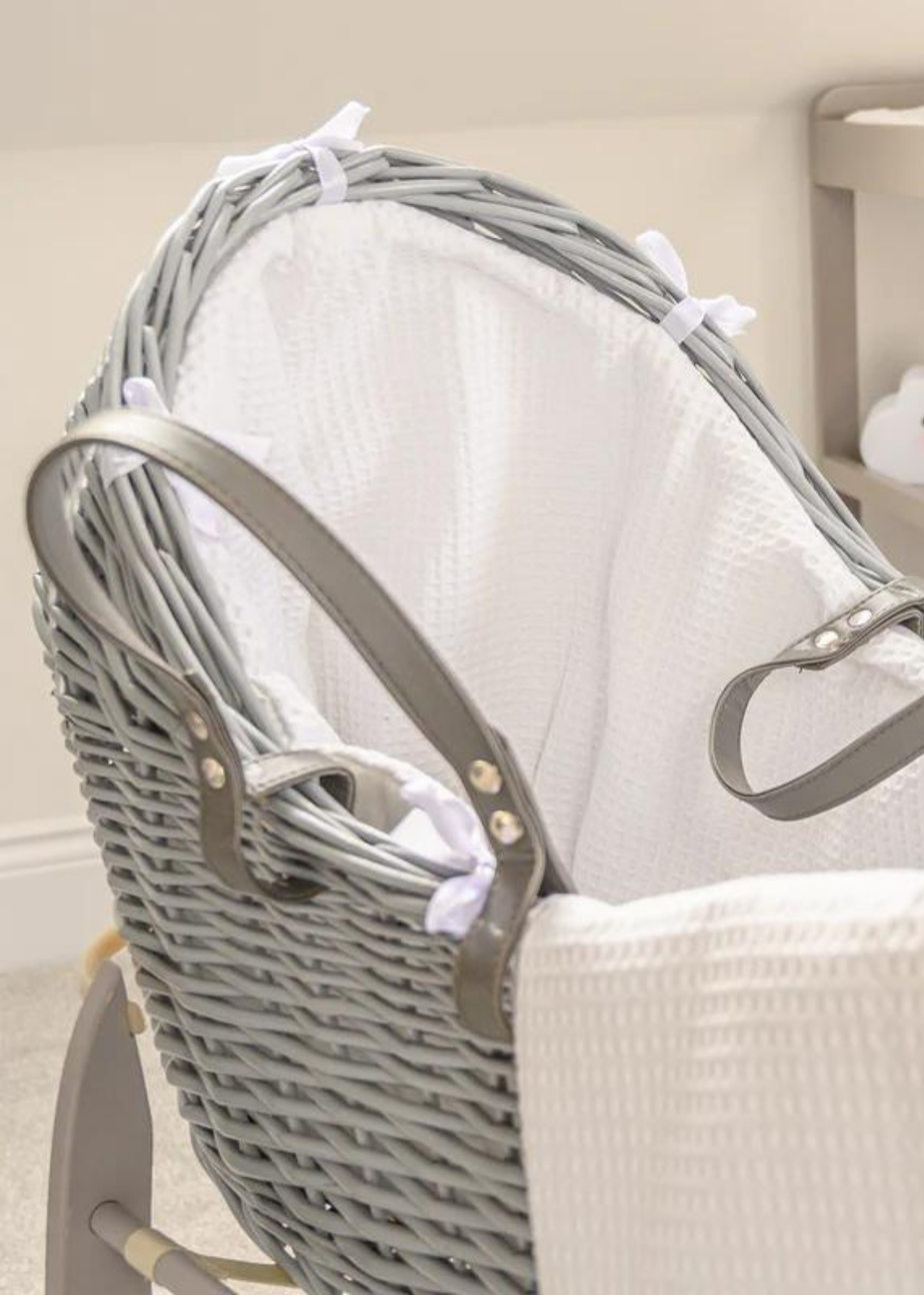Clair de Lune White Waffle Grey Wicker Noah Pod ®