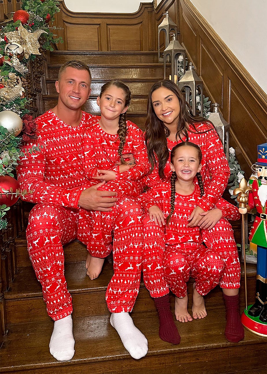 In the Style Jac Jossa Red Reindeer Jersey Pyjama Set