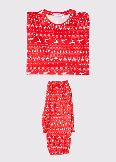 In the Style Jac Jossa Red Reindeer Jersey Pyjama Set