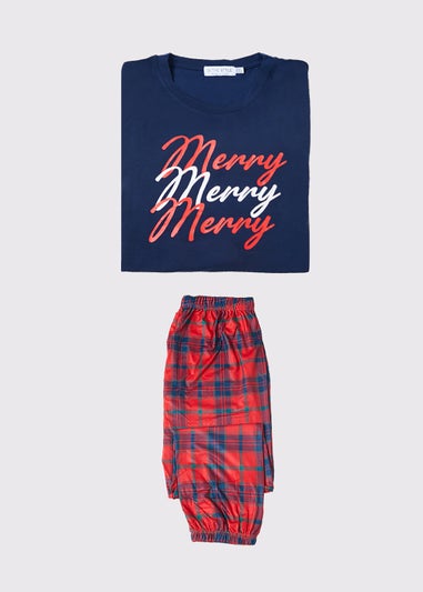 In the Style Jac Jossa Curve Merry Tartan Jersey Top & Bottoms Set