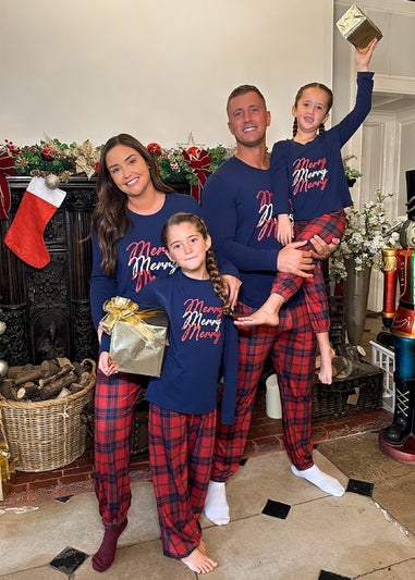 In the Style Jac Jossa Curve Merry Tartan Jersey Top & Bottoms Set